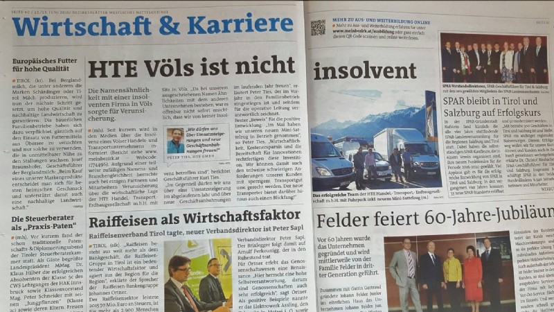 HTE – Verwechslung mit insolventer Firma